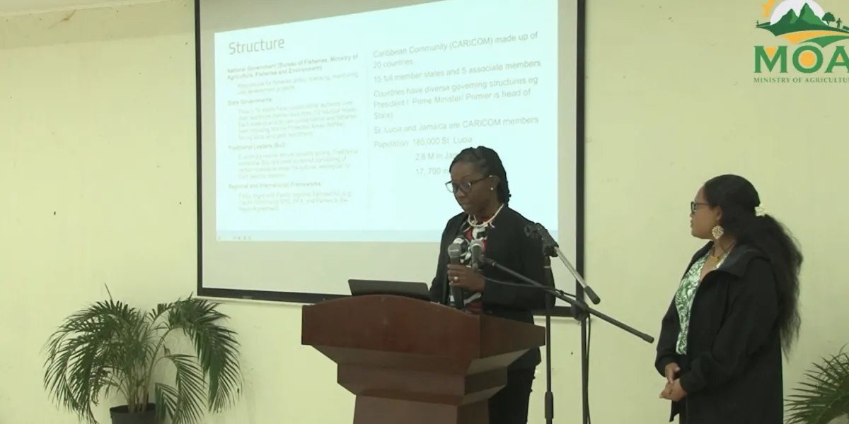 Saint Lucian and Micronesian participants shared insights on their island’s blue economy strategies during the exchange